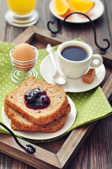 Breakfast with toast