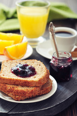 Breakfast with toast