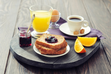Breakfast with toast
