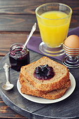 Breakfast with toast