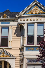 Fototapeta na wymiar San Francisco Victorian houses near Alamo Square California