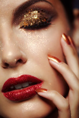 Fototapeta premium Shining face makeup