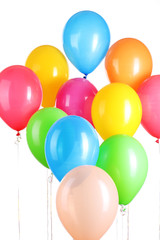Fototapeta na wymiar Colorful balloons isolated on white