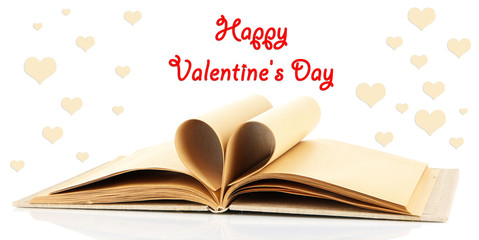 Beautiful old notebook isolated on white