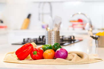 Vegetables in the kitchen