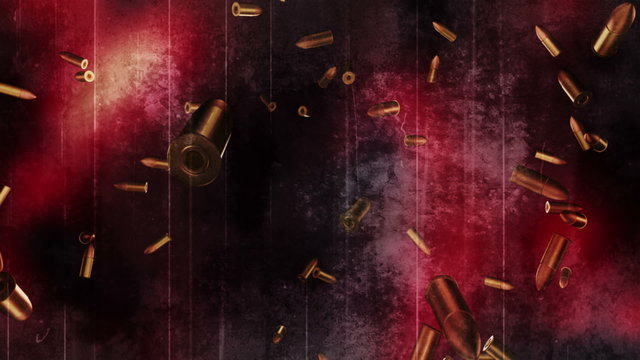 Falling bullets grunge loop animated background