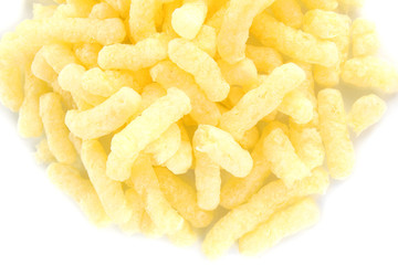 Air corn sticks isolated on white