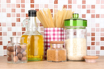 Products for cooking in kitchen