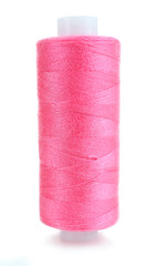 Colored spool of thread isolated on white