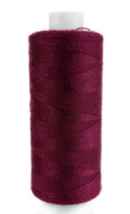 Colored spool of thread isolated on white