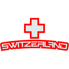 Obraz premium Cool Switzerland Cross Design