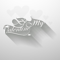 Beautiful be my valentine's day calligraphy font vector