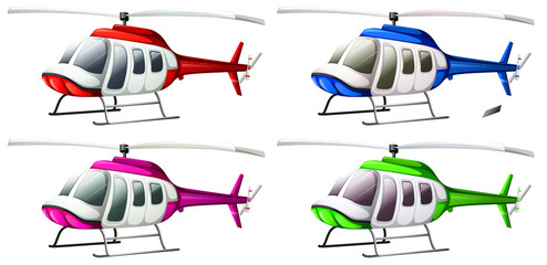 A group of helicopters