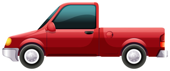 A red vehicle
