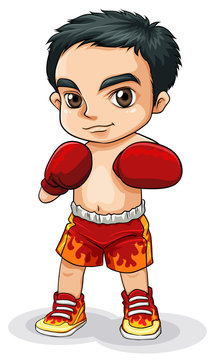 An Asian boxer