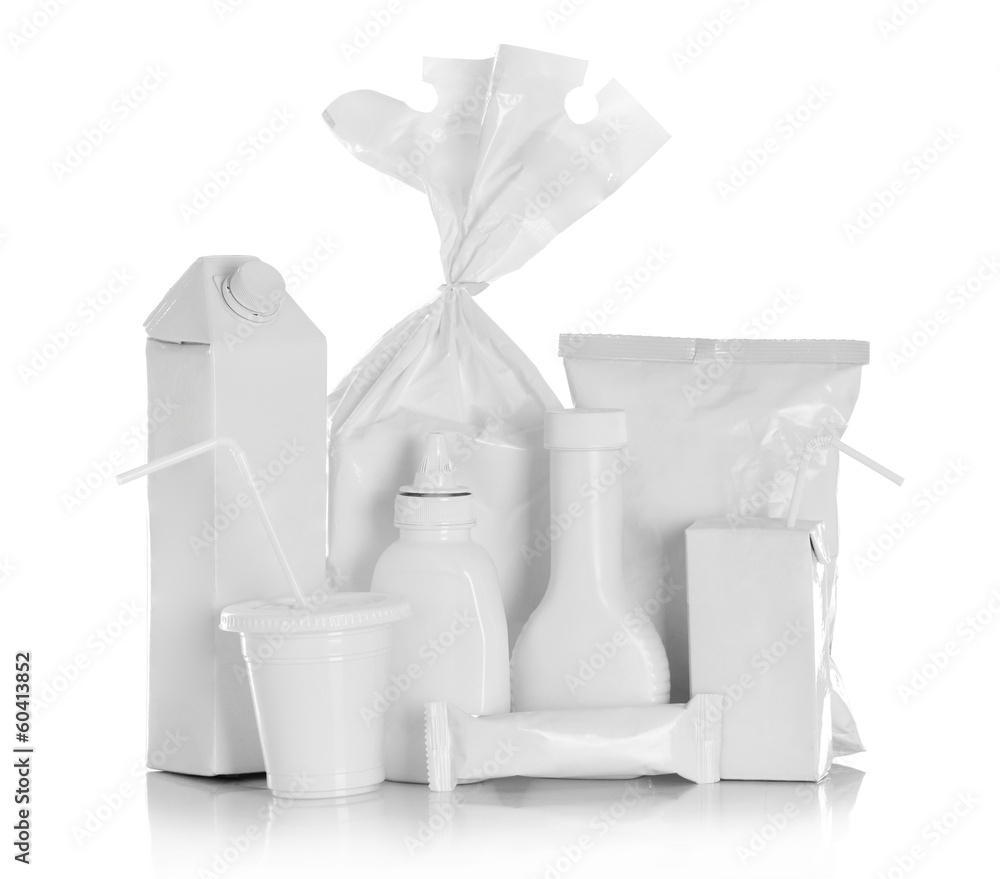 Sticker white Package Box for food products