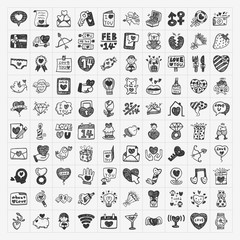 doodle Valentine's Day icon