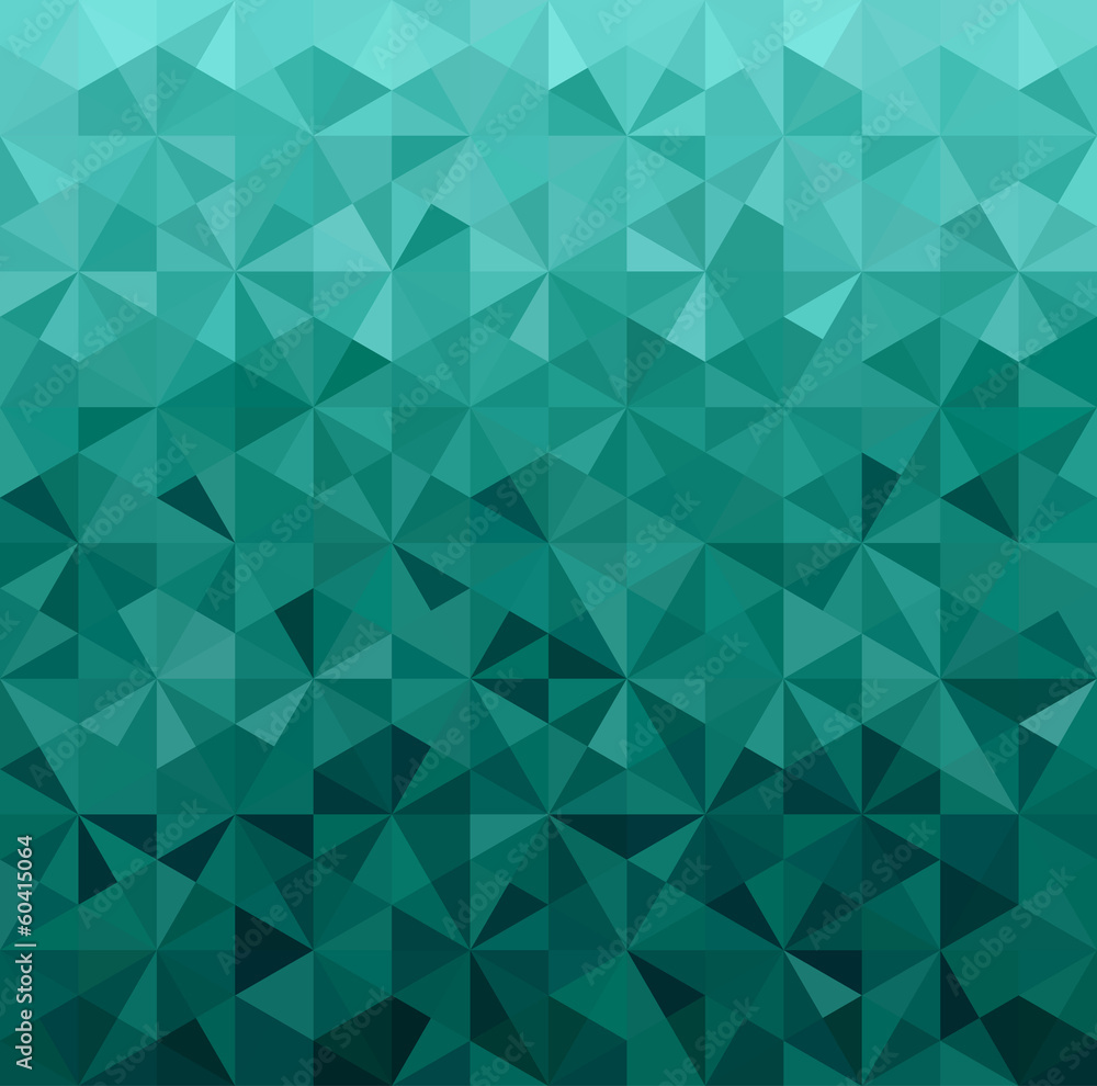 Aufkleber abstract green triangle background