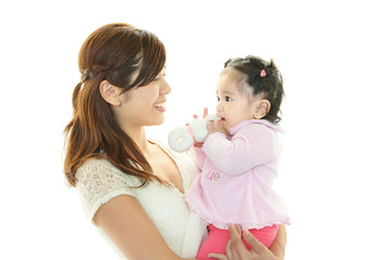 笑顔のママと赤ちゃん