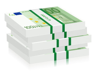 Fototapeta premium one hundred euro stacks