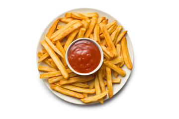 french fries with ketchup on plate © Jiri Hera