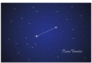Obraz na płótnie Canvas Constellation Canes Venatici