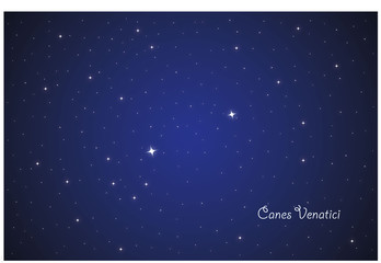 Fototapeta na wymiar Constellation Canes Venatici