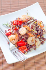 fried rice with shrimps