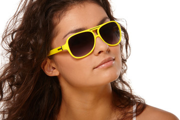 Lady in yellow glasses