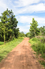 Fototapeta na wymiar rural road in Thailand