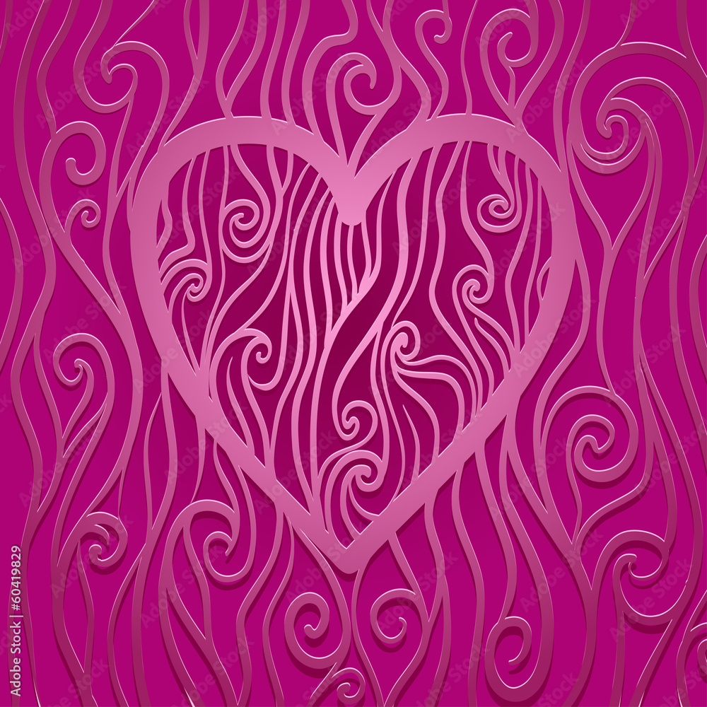 Poster Vector Pattern with Heart on Center