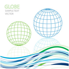 vector grid earth globe icons