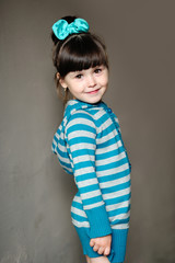 portrait of little girl outdoors in autumn