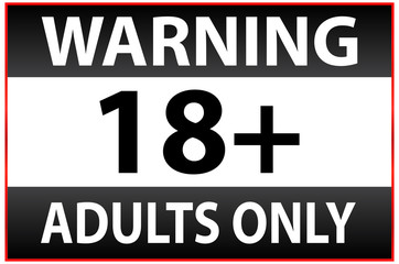 Warning Only Adults Parental Control Sticker