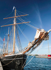 Bug eines großen, alten Segelschiffes