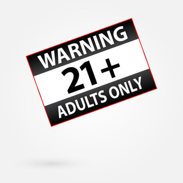 Warning Only Adults Parental Control Sticker