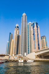 Dubai Marina cityscape, UAE