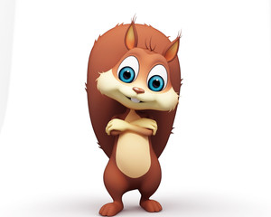 Squirrel with folding hand