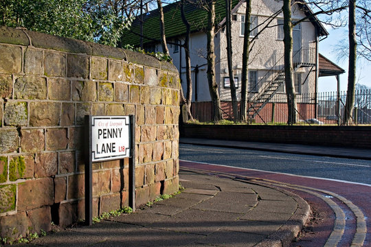 Penny Lane, Liverpool, UK