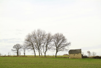 Obraz premium Desolate landscape near Tarbes in southern France