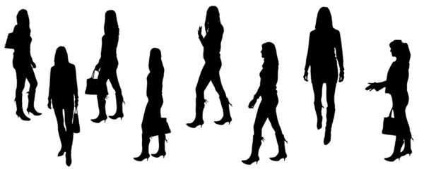 vector Silhouettes of businesspeople