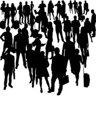 vector Silhouettes of businesspeople