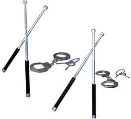 Nightstick and handcuffs set