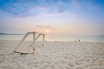 Soccer goal beach