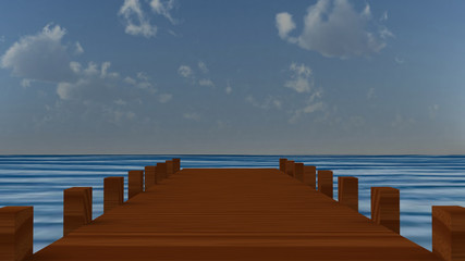 Fototapeta premium Landscape City Pier