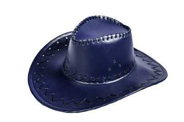 Leather cowboy hat isolated on white background