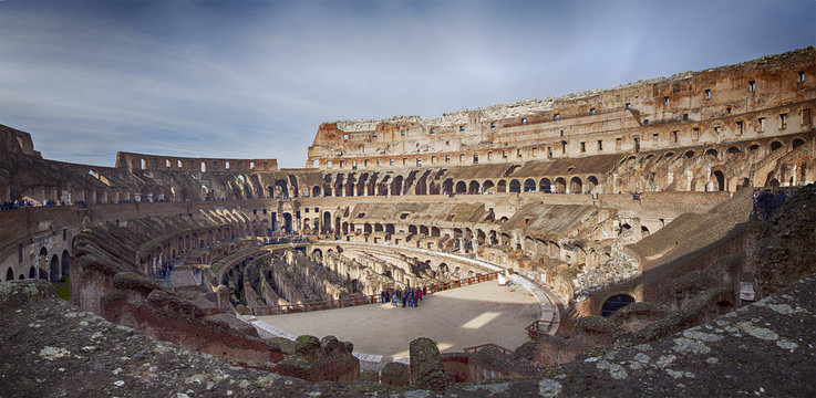 Inside Colosseum In Rome Italy