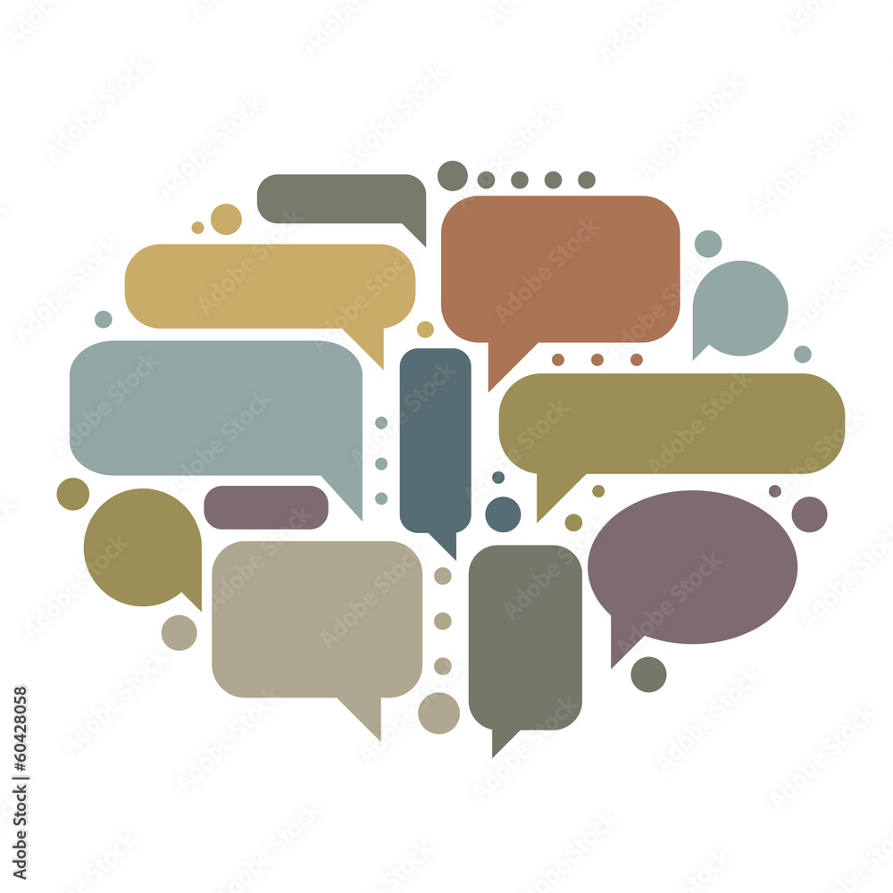 Poster cloud of frames with place for your text