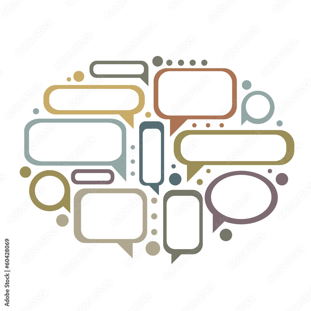 Poster cloud of frames with place for your text