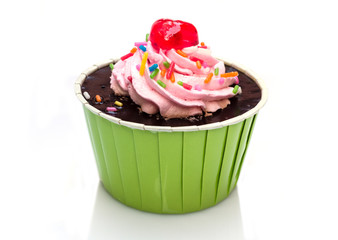 cupcake isolated on white background